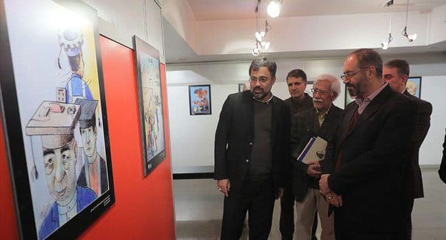 نگارخانه ابوالفضل عالی میزبان آثار برگزیده جشنواره سراسری کاریکاتور "جوان ایرانی" شد