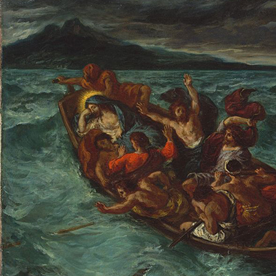 آرامکردن طوفان در دریا ، اثری از دلاکروا
